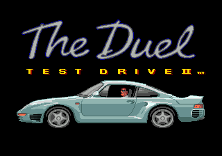 Test Drive II - The Duel (USA, Europe) Title Screen